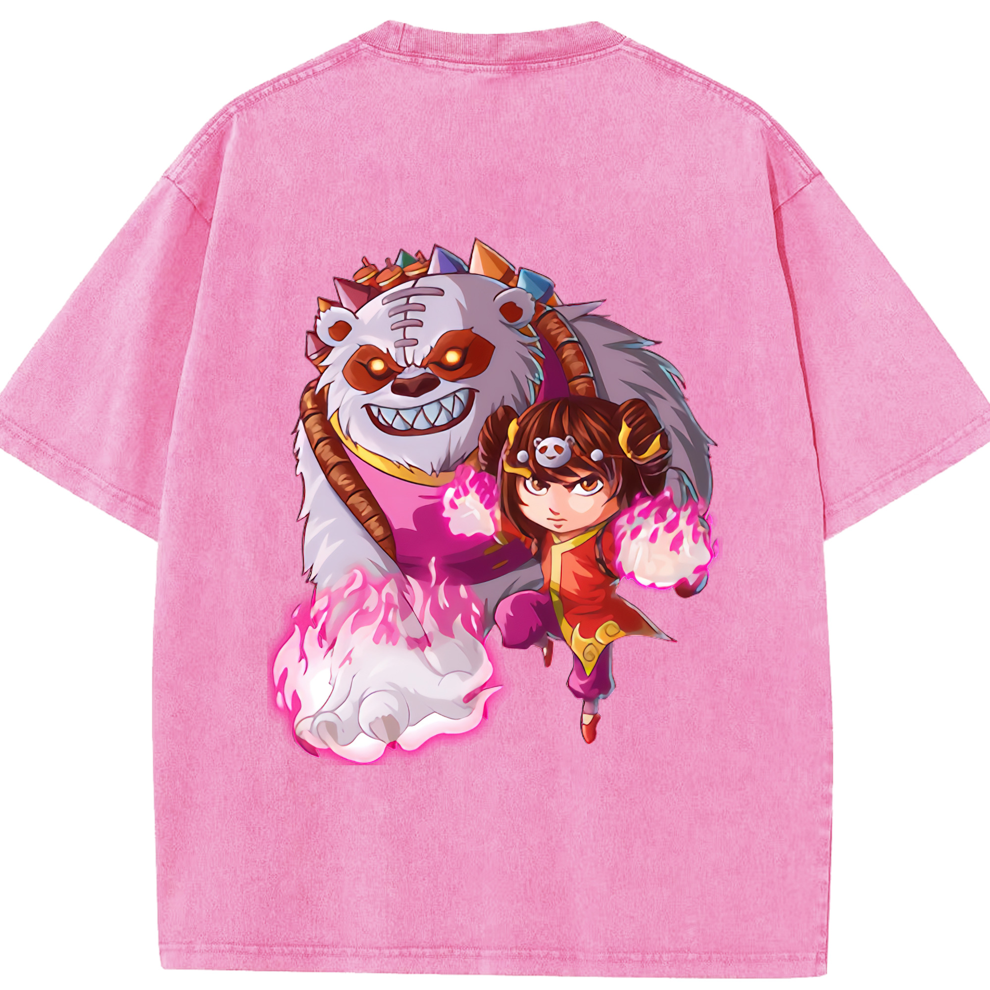 リーグ・オブ・レジェンド League of Legends LOL 綿100% ヴィンテージ風 半袖Tシャツ（背面プリント）
